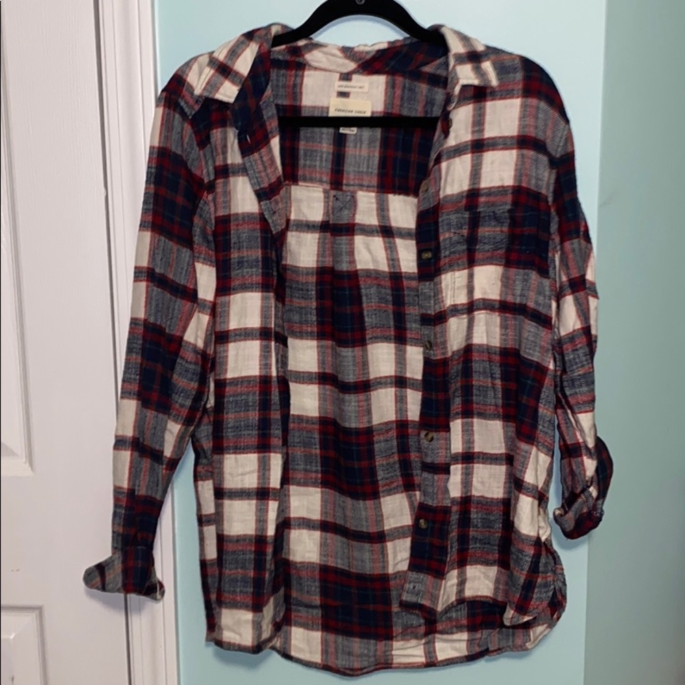 Red, White, and Blue flannel
